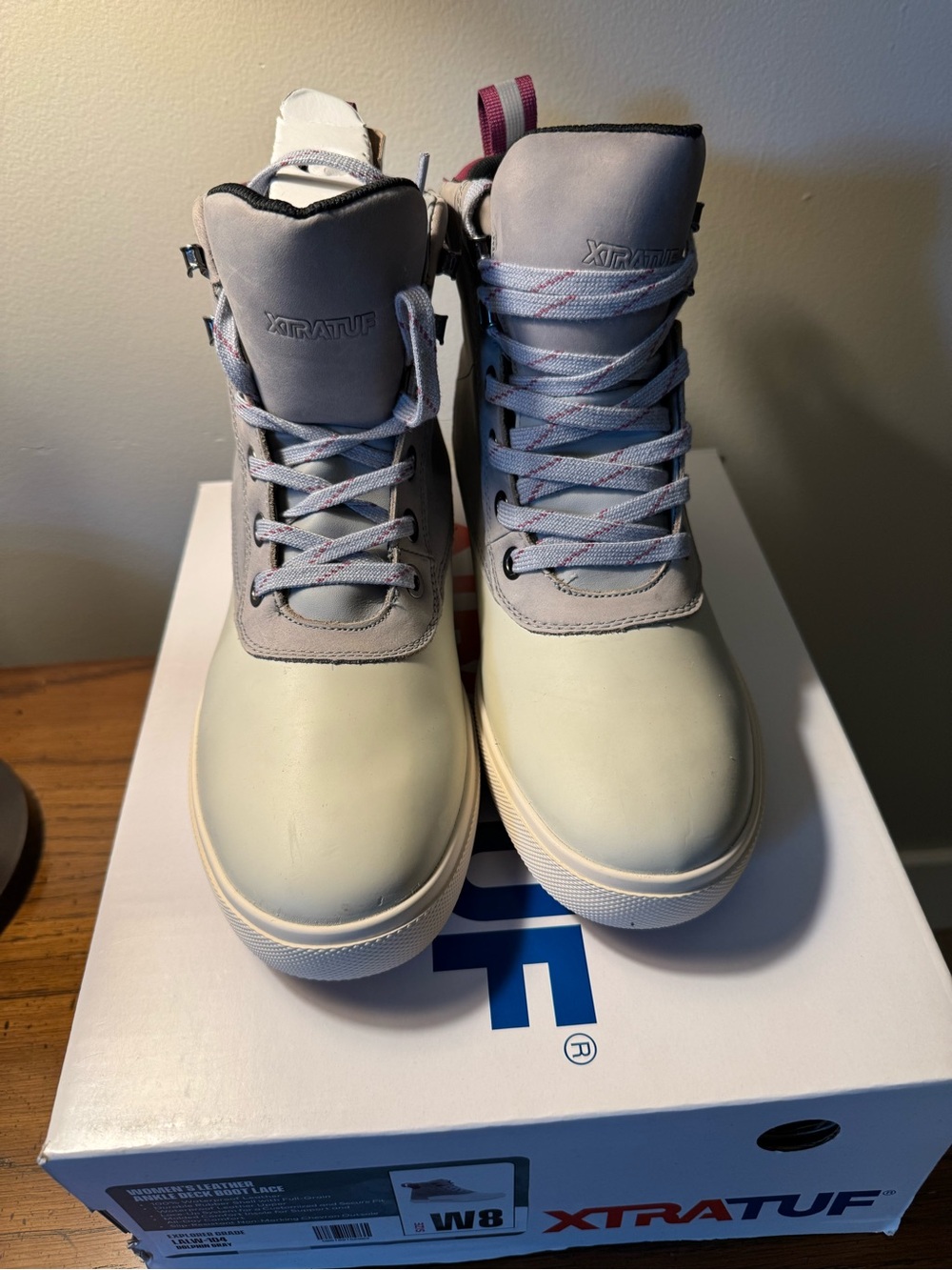 XTRATUF Women’s Leather Ankle Deck Boots — Dolphin Gray